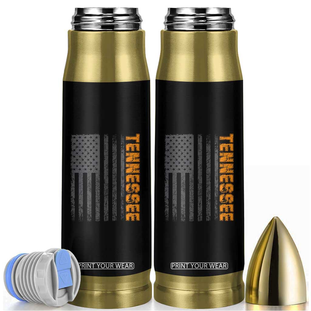 Vintage Tennessee Bullet Tumbler Retro Orange TN USA Flag Patriotic US State TS10 Black Print Your Wear