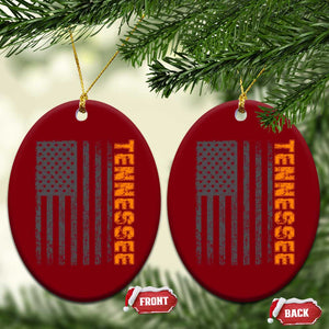 Vintage Tennessee Ceramic Ornament Retro Orange TN USA Flag Patriotic US State TS10 Print Your Wear