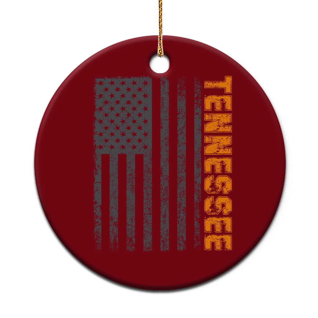 Vintage Tennessee Ceramic Ornament Retro Orange TN USA Flag Patriotic US State TS10 1pc Red Print Your Wear