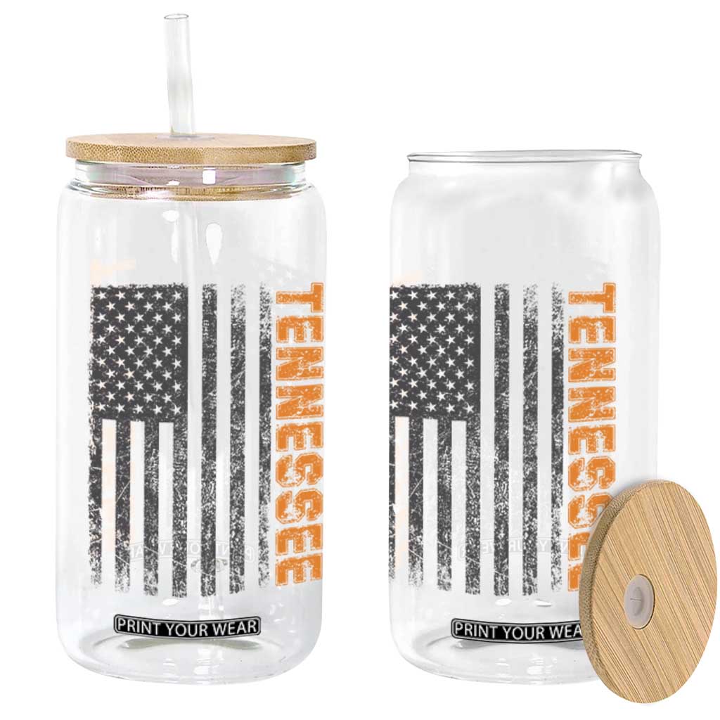 Vintage Tennessee Glass Can Retro Orange TN USA Flag Patriotic US State TS10 Print Your Wear