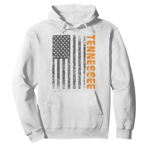 Vintage Tennessee Hoodie Retro Orange TN USA Flag Patriotic US State TS10 White Print Your Wear