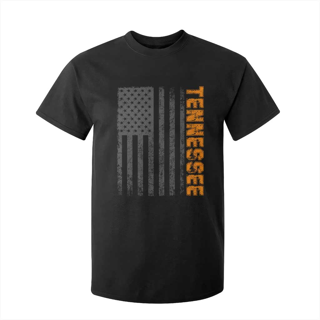 Vintage Tennessee T Shirt For Kid Retro Orange TN USA Flag Patriotic US State TS10 Black Print Your Wear