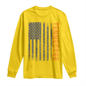 Vintage Tennessee Long Sleeve Shirt Retro Orange TN USA Flag Patriotic US State TS10 Daisy Print Your Wear