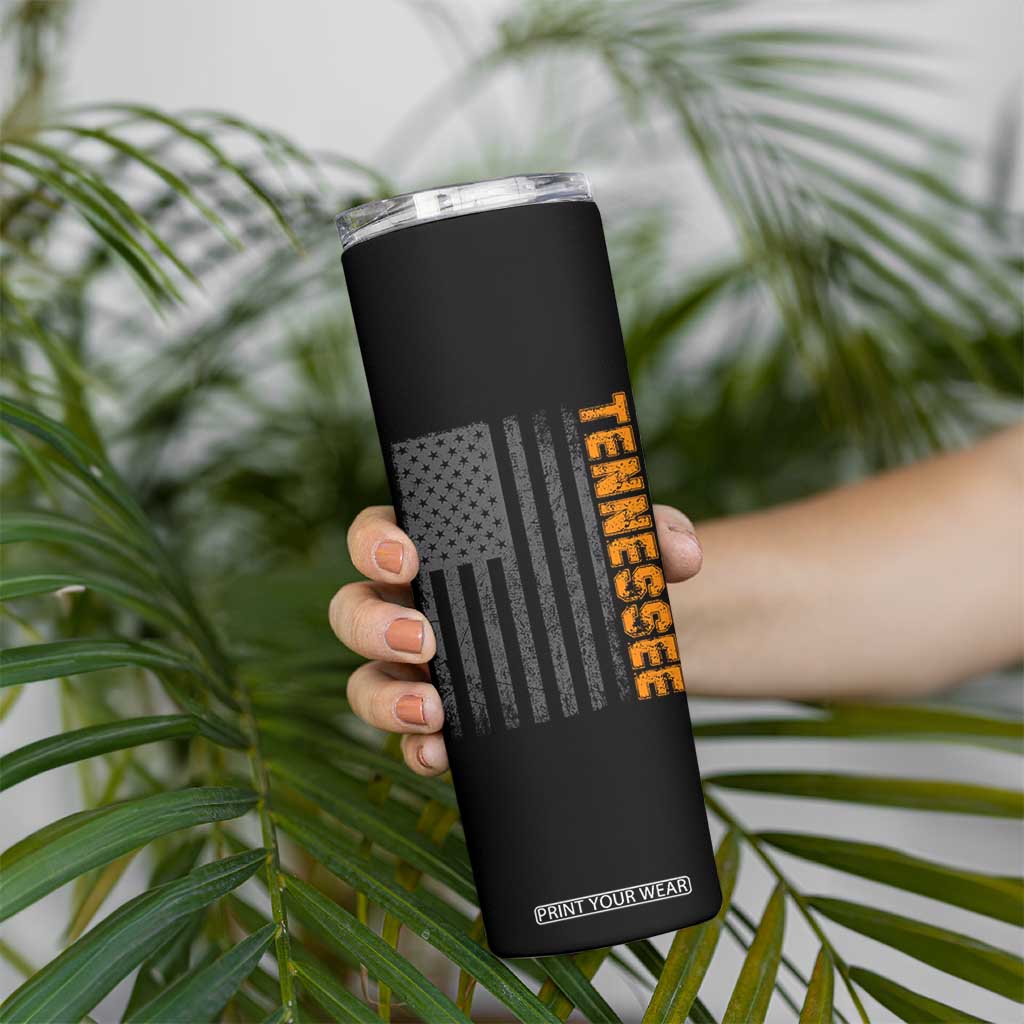 Vintage Tennessee Skinny Tumbler Retro Orange TN USA Flag Patriotic US State TS10 Print Your Wear
