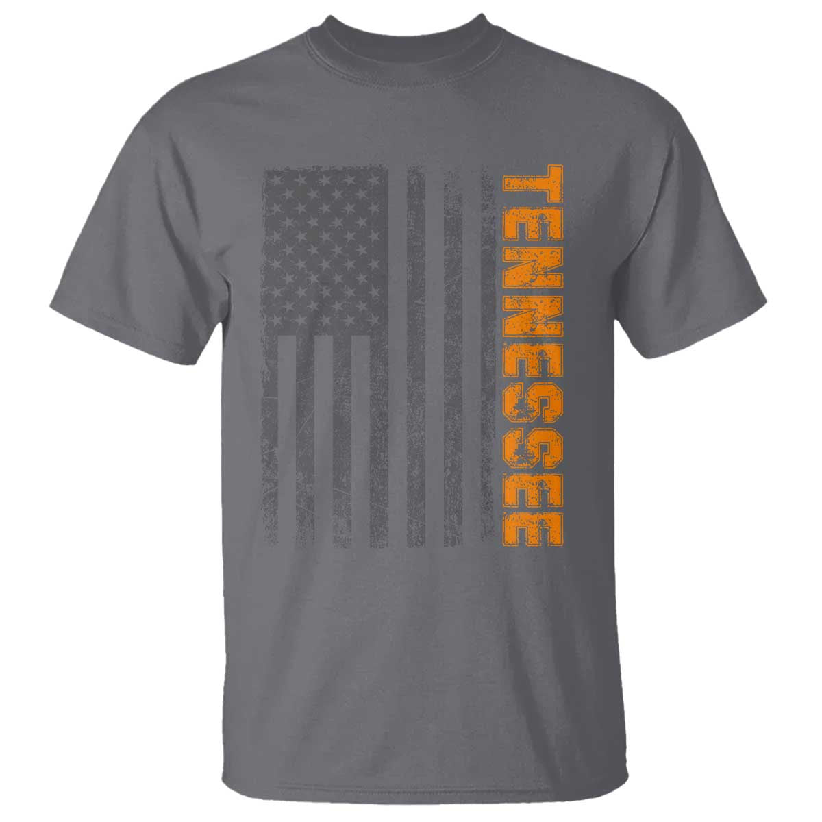 Vintage Tennessee T Shirt Retro Orange TN USA Flag Patriotic US State TS10 Charcoal Print Your Wear