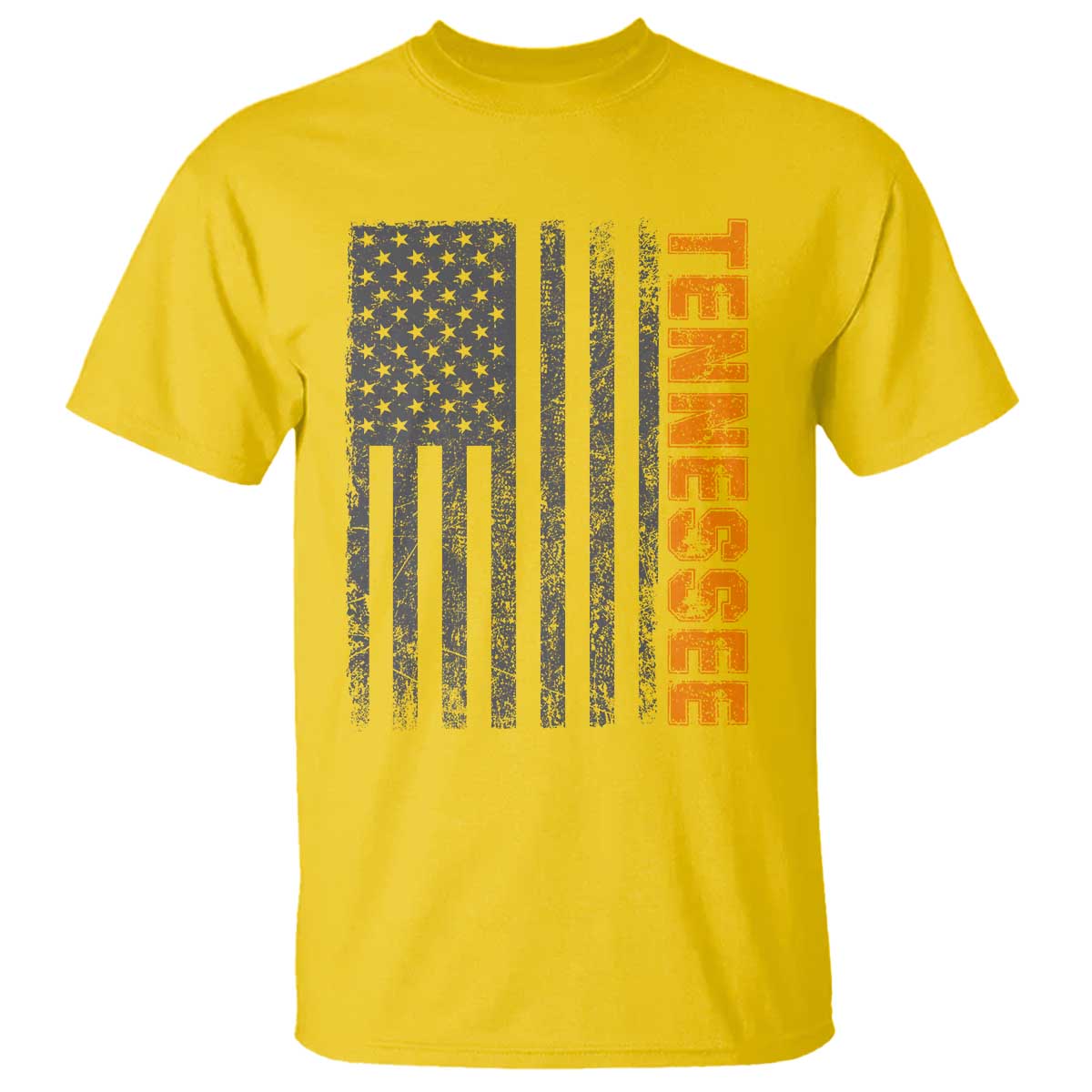 Vintage Tennessee T Shirt Retro Orange TN USA Flag Patriotic US State TS10 Daisy Print Your Wear