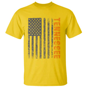 Vintage Tennessee T Shirt Retro Orange TN USA Flag Patriotic US State TS10 Daisy Print Your Wear