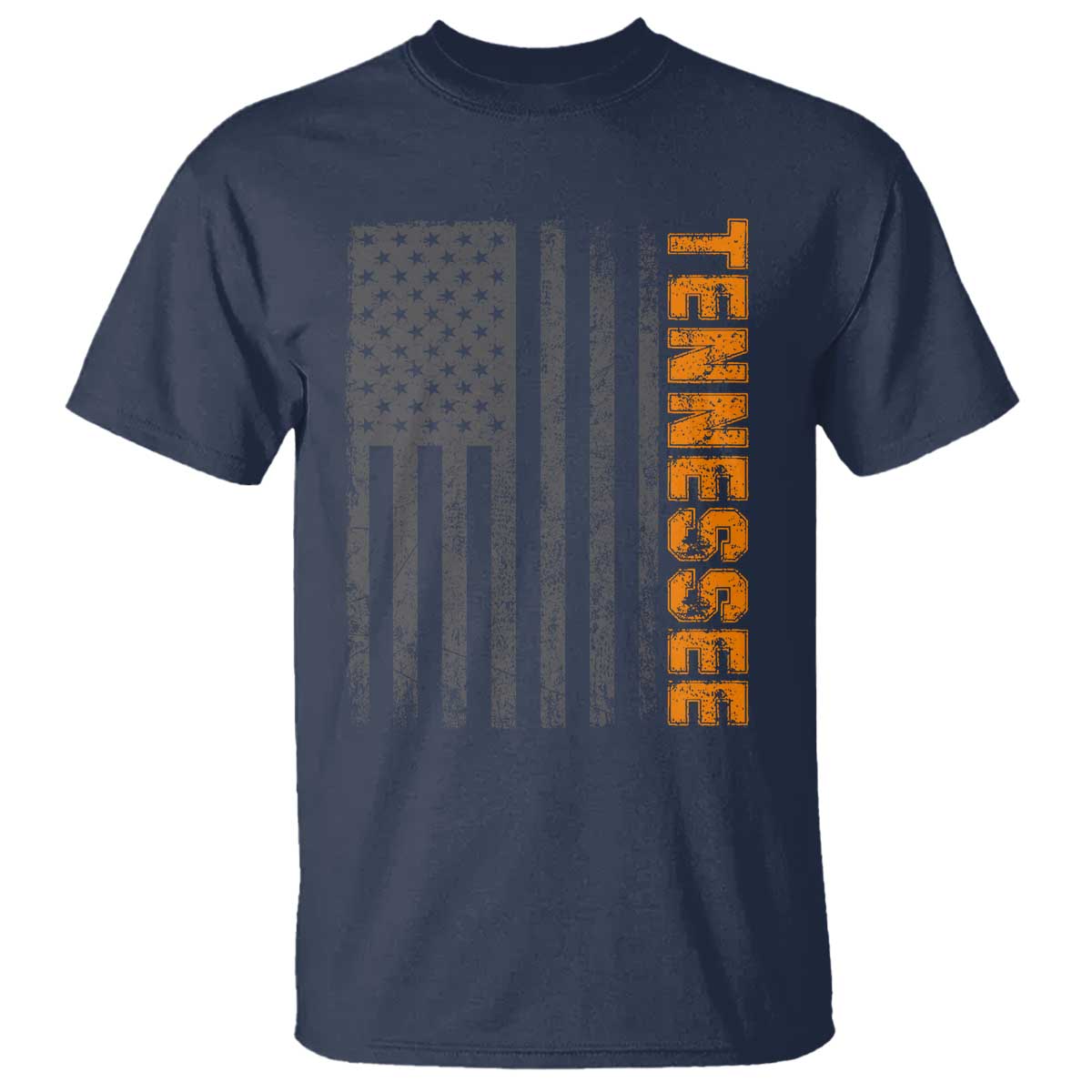 Vintage Tennessee T Shirt Retro Orange TN USA Flag Patriotic US State TS10 Navy Print Your Wear