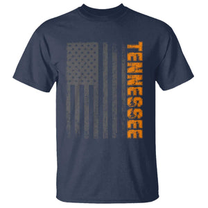 Vintage Tennessee T Shirt Retro Orange TN USA Flag Patriotic US State TS10 Navy Print Your Wear