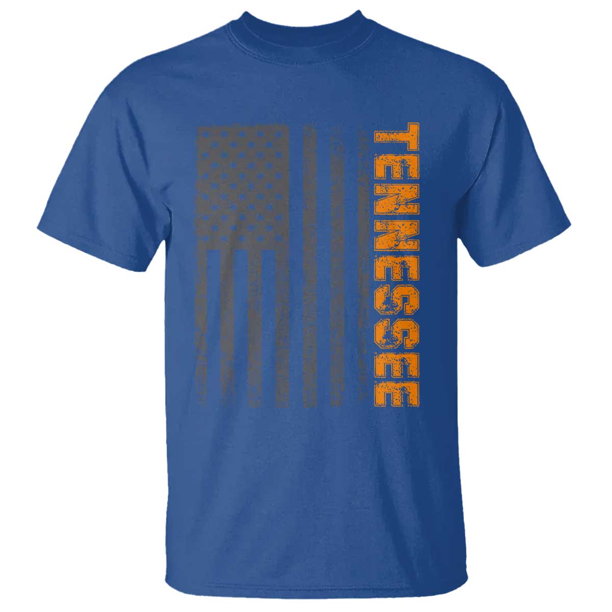 Vintage Tennessee T Shirt Retro Orange TN USA Flag Patriotic US State TS10 Royal Blue Print Your Wear
