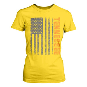 Vintage Tennessee T Shirt For Women Retro Orange TN USA Flag Patriotic US State TS10 Daisy Print Your Wear