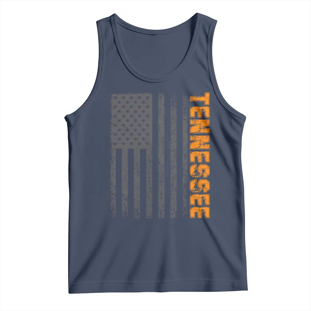 Vintage Tennessee Tank Top Retro Orange TN USA Flag Patriotic US State TS10 Navy Print Your Wear