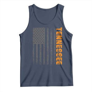 Vintage Tennessee Tank Top Retro Orange TN USA Flag Patriotic US State TS10 Navy Print Your Wear