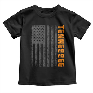 Vintage Tennessee Toddler T Shirt Retro Orange TN USA Flag Patriotic US State TS10 Black Print Your Wear