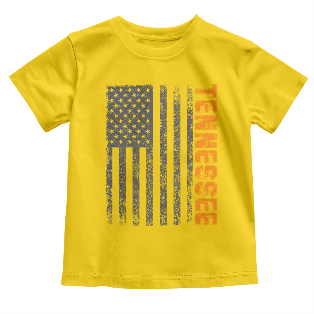 Vintage Tennessee Toddler T Shirt Retro Orange TN USA Flag Patriotic US State TS10 Daisy Print Your Wear