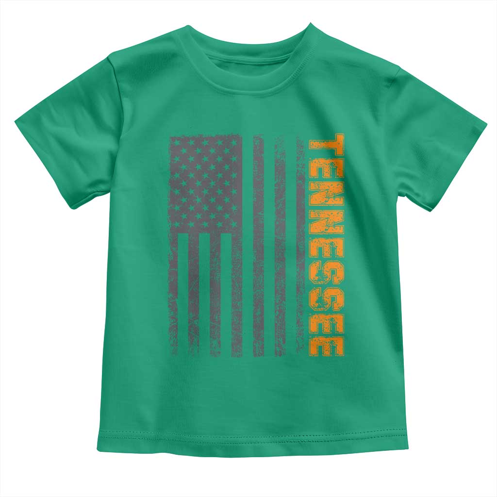 Vintage Tennessee Toddler T Shirt Retro Orange TN USA Flag Patriotic US State TS10 Irish Green Print Your Wear