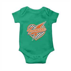 Vintage Tennessee Baby Onesie Checkered Heart Love TN Orange US State TS10 Irish Green Print Your Wear