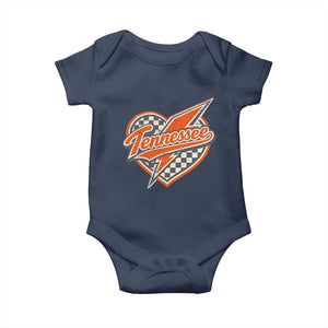 Vintage Tennessee Baby Onesie Checkered Heart Love TN Orange US State TS10 Navy Print Your Wear