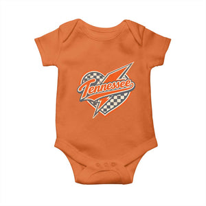 Vintage Tennessee Baby Onesie Checkered Heart Love TN Orange US State TS10 Orange Print Your Wear