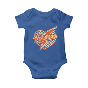 Vintage Tennessee Baby Onesie Checkered Heart Love TN Orange US State TS10 Royal Blue Print Your Wear