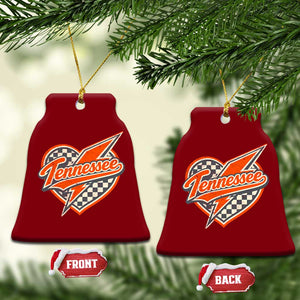 Vintage Tennessee Ceramic Ornament Checkered Heart Love TN Orange US State TS10 Print Your Wear