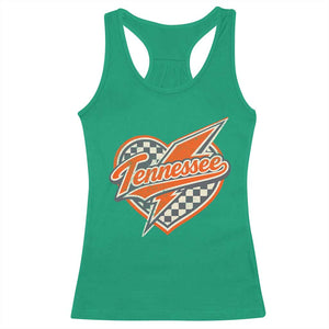 Vintage Tennessee Racerback Tank Top Checkered Heart Love TN Orange US State TS10 Irish Green Print Your Wear