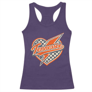 Vintage Tennessee Racerback Tank Top Checkered Heart Love TN Orange US State TS10 Purple Print Your Wear