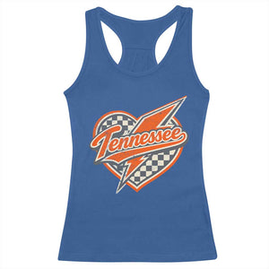 Vintage Tennessee Racerback Tank Top Checkered Heart Love TN Orange US State TS10 Royal Blue Print Your Wear