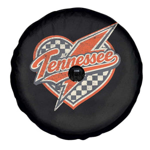 Vintage Tennessee Spare Tire Cover Checkered Heart Love TN Orange US State TS10 Print Your Wear