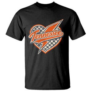 Vintage Tennessee T Shirt Checkered Heart Love TN Orange US State TS10 Black Print Your Wear