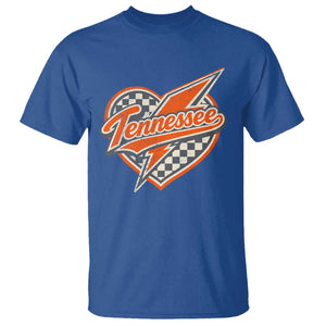 Vintage Tennessee T Shirt Checkered Heart Love TN Orange US State TS10 Royal Blue Print Your Wear
