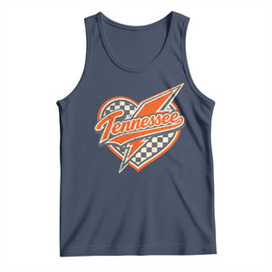 Vintage Tennessee Tank Top Checkered Heart Love TN Orange US State TS10 Navy Print Your Wear