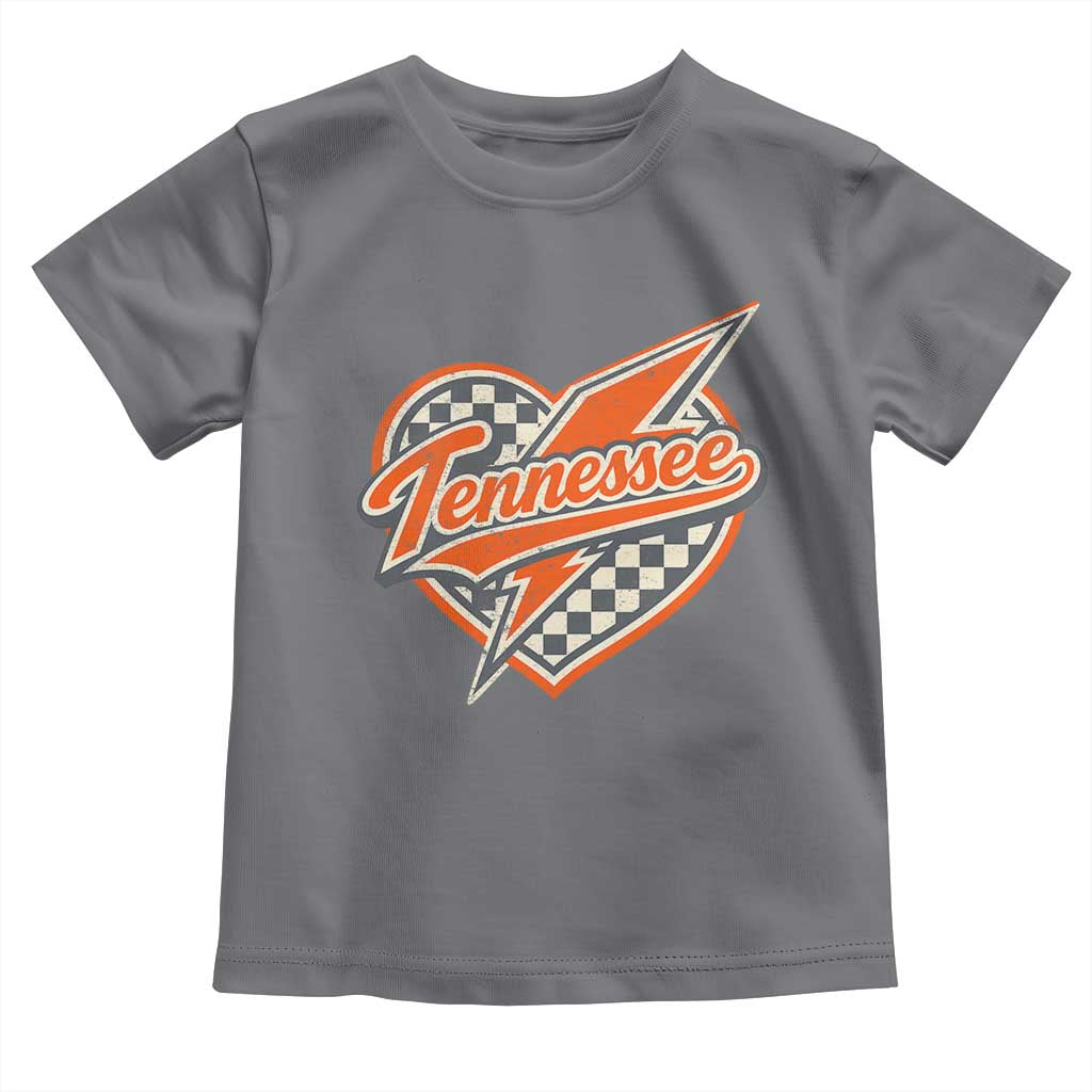 Vintage Tennessee Toddler T Shirt Checkered Heart Love TN Orange US State TS10 Charcoal Print Your Wear