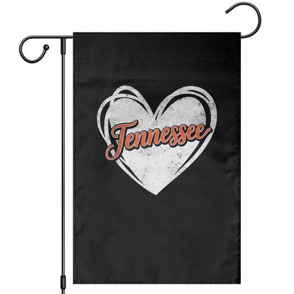Vintage Tennessee Garden Flag Heart Graphic TN Orange US State TS10 Black Print Your Wear
