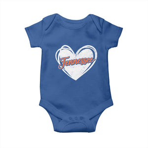Vintage Tennessee Baby Onesie Heart Graphic TN Orange US State TS10 Royal Blue Print Your Wear