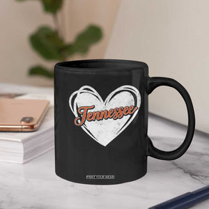 Vintage Tennessee Coffee Mug Heart Graphic TN Orange US State TS10 Print Your Wear