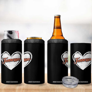 Vintage Tennessee 4 in 1 Can Cooler Tumbler Heart Graphic TN Orange US State TS10 Print Your Wear