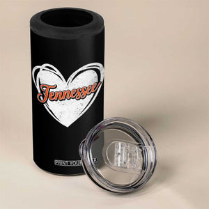 Vintage Tennessee 4 in 1 Can Cooler Tumbler Heart Graphic TN Orange US State TS10 Print Your Wear