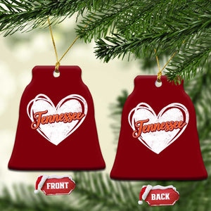 Vintage Tennessee Ceramic Ornament Heart Graphic TN Orange US State TS10 Print Your Wear