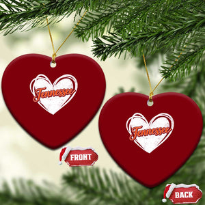 Vintage Tennessee Ceramic Ornament Heart Graphic TN Orange US State TS10 Print Your Wear