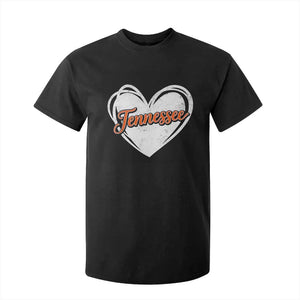 Vintage Tennessee T Shirt For Kid Heart Graphic TN Orange US State TS10 Black Print Your Wear