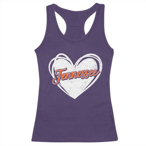Vintage Tennessee Racerback Tank Top Heart Graphic TN Orange US State TS10 Purple Print Your Wear