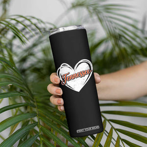 Vintage Tennessee Skinny Tumbler Heart Graphic TN Orange US State TS10 Print Your Wear