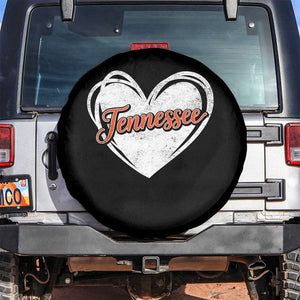 Vintage Tennessee Spare Tire Cover Heart Graphic TN Orange US State TS10 No hole Black Print Your Wear