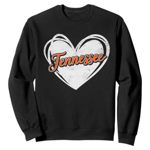 Vintage Tennessee Sweatshirt Heart Graphic TN Orange US State TS10 Black Print Your Wear