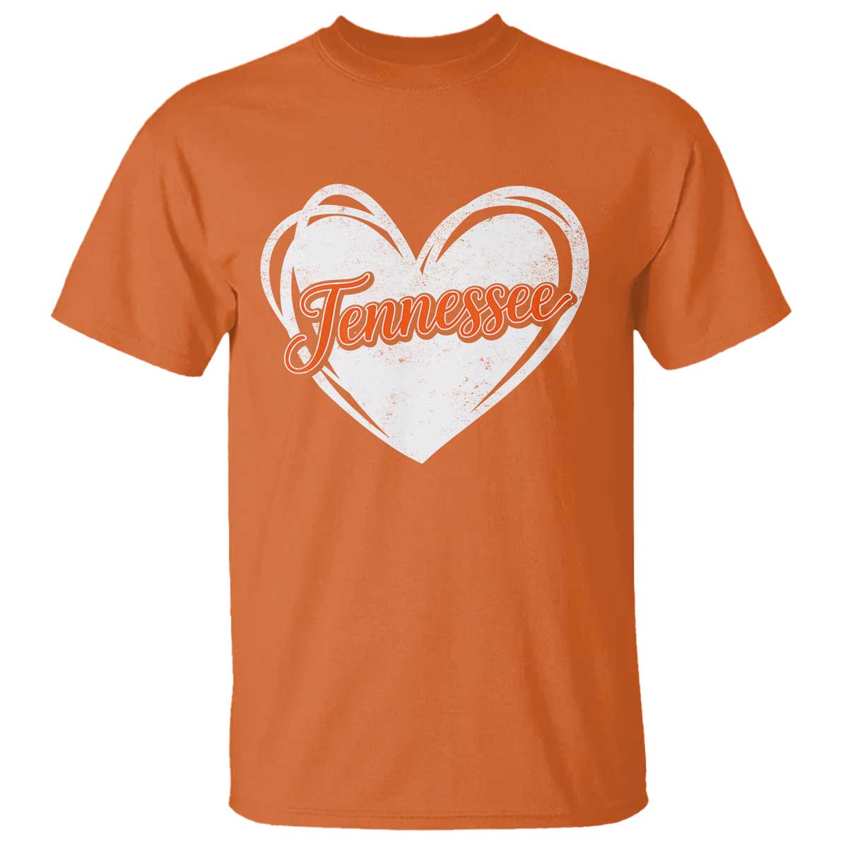 Vintage Tennessee T Shirt Heart Graphic TN Orange US State TS10 Orange Print Your Wear