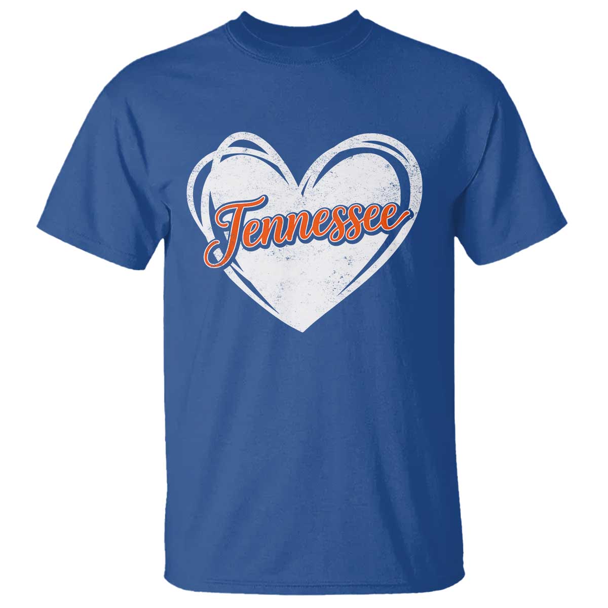 Vintage Tennessee T Shirt Heart Graphic TN Orange US State TS10 Royal Blue Print Your Wear