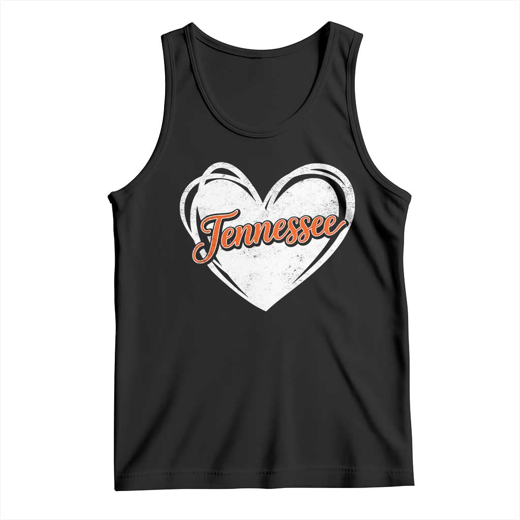 Vintage Tennessee Tank Top Heart Graphic TN Orange US State TS10 Black Print Your Wear