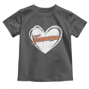 Vintage Tennessee Toddler T Shirt Heart Graphic TN Orange US State TS10 Dark Heather Print Your Wear
