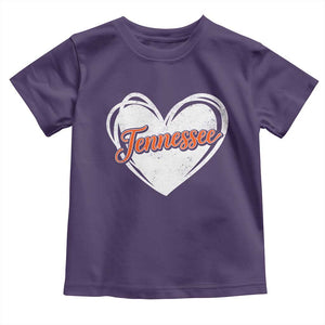 Vintage Tennessee Toddler T Shirt Heart Graphic TN Orange US State TS10 Purple Print Your Wear